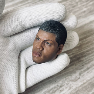 1/6男兵人 星球大战 7 原力觉醒 芬恩 finn黑人头雕 12寸模型现货