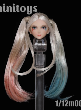 现货 Iminitoys 1/12女兵人头雕 M001 动漫美女头雕模型 四款白肤