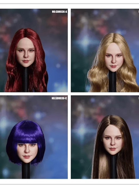 1/6 女兵人 模型配件 SDH036 美女植发头雕 适合麦色女素体 现货