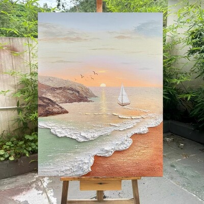 现代玄关装饰画客厅挂画厚肌理画