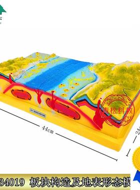 34019板块构造及地表形态模型G初中地理教学仪器小学教具