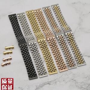 通用双接口手表配件不锈钢表带五珠牛环劳N力士日志型款手表带精
