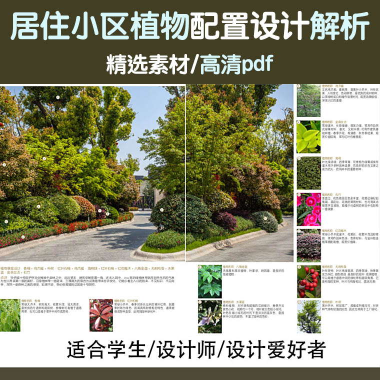 住宅居住小区图解植物配置设计解析与应用绿化设计师