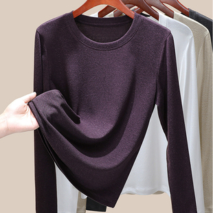 天丝亚麻打底衫女春夏薄款亲肤显瘦上衣莱赛尔防晒罩衫长袖t恤潮