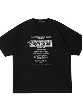 MYGE 22S/S 多重信息组合印花T恤纯棉重磅短袖T恤