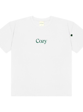 MYGESMART COZY TEE  闲适字母印花绿色重磅宽松短袖T恤