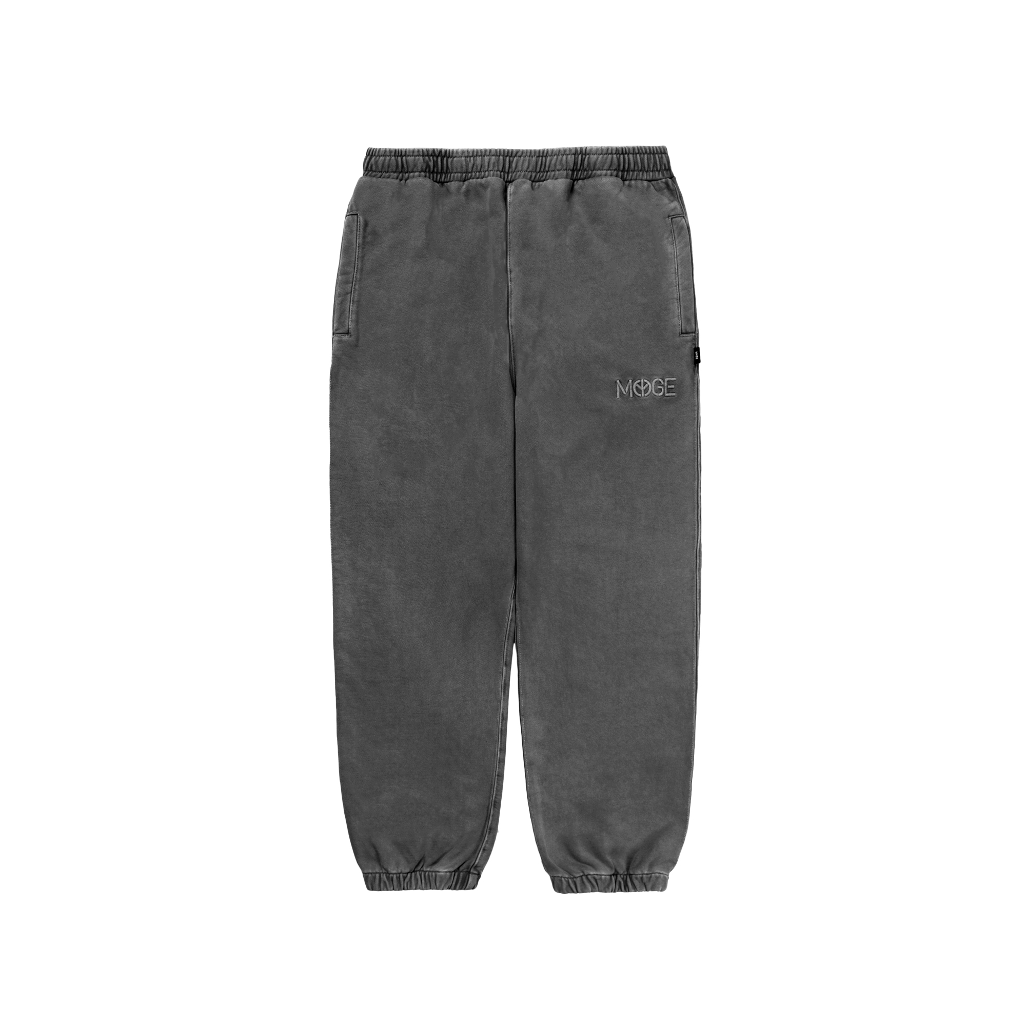 刺绣针织宽松休闲长裤