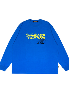 MYGE概念手绘字体梦境解读印花长袖T恤