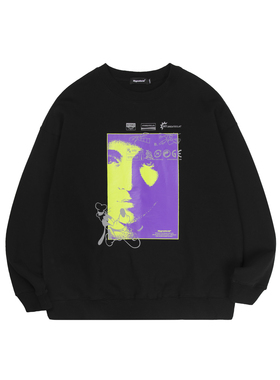 MYGE 虚拟人像3M反光印花圆领卫衣