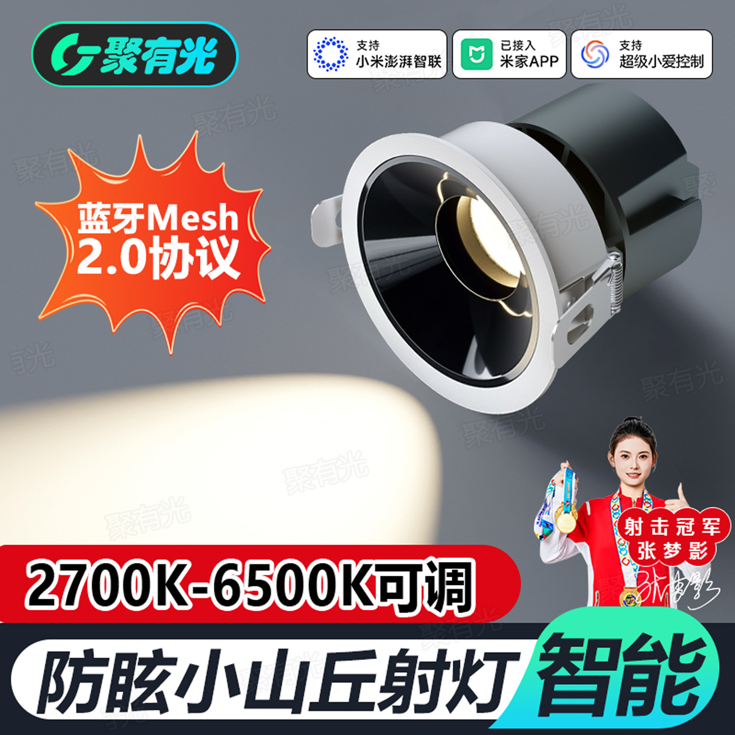 蓝牙Mesh2.0全光谱小山丘射灯图片