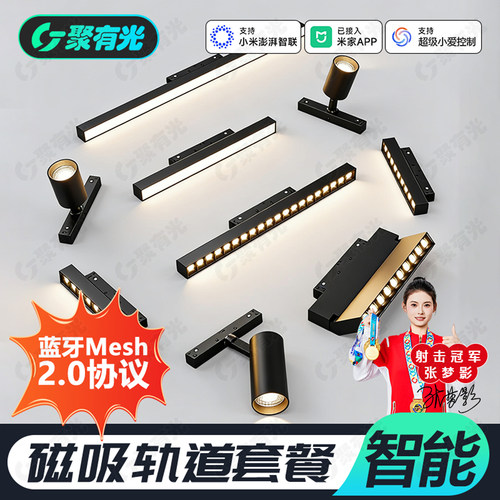 智能Mesh2.0嵌入式磁吸轨道灯