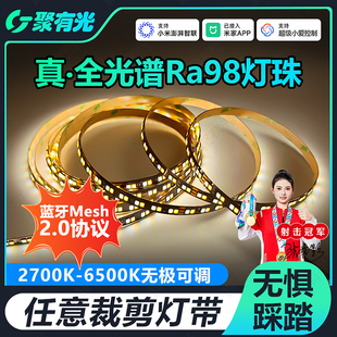 3C認(rèn)證隨意裁剪燈帶已接入米家APP智能LED燈帶全光譜24V三色燈帶