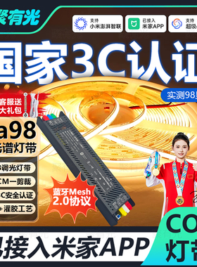 过3C认证已接入米家APP全光谱COB智能灯带Mesh2.0无极调光24v灯带