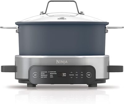 英国代购Ninja MC1101 Cooker Pro 8合1多功能锅慢炖煎炒煮饭