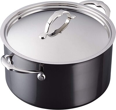 美国代购Hestan NanoBond Titanium Soup Pot 钛金属不锈钢汤锅