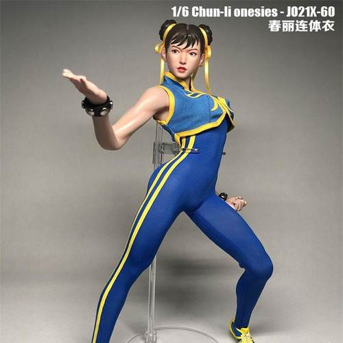 现货 1/6兵人衣服 JO21X-60 春丽街头霸王COS服装 适合包胶女素体