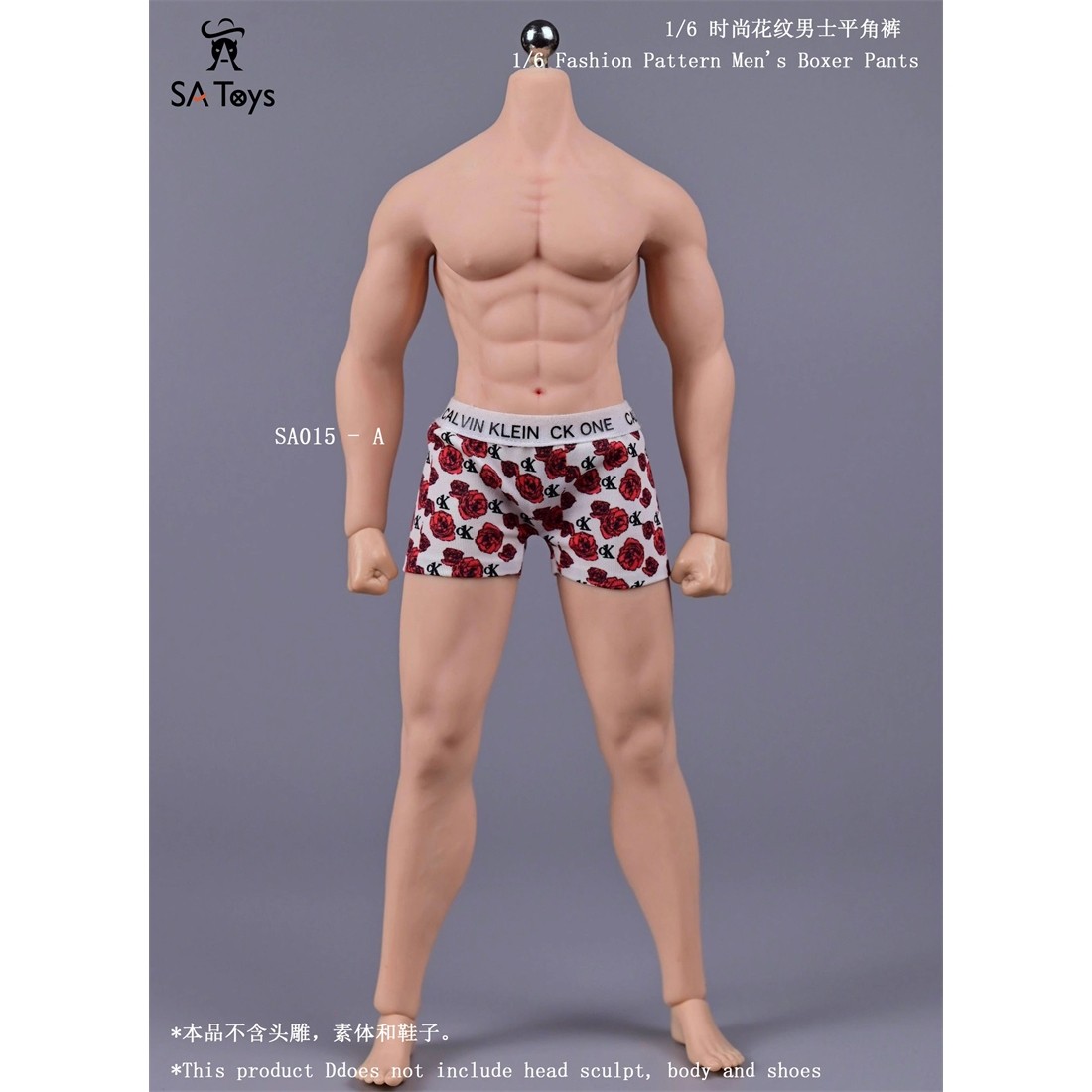 现货 SA Toys 1/6 SA015 时尚花纹男士平角裤 男兵人 衣服 模型