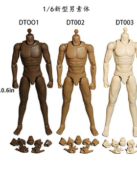 1/6兵人男款素体DT001 DT002 DT003 超可动12寸人体手办模型现货