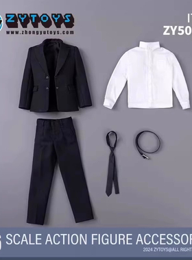 现货 1/6兵人偶套装模型 ZYTOYS 黑色西服西装 黑衣人西装套装