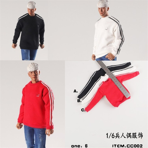 现货 CCTOYS 1/6兵人服饰 CC002 潮流卫衣套头衫 休闲潮牌运动服