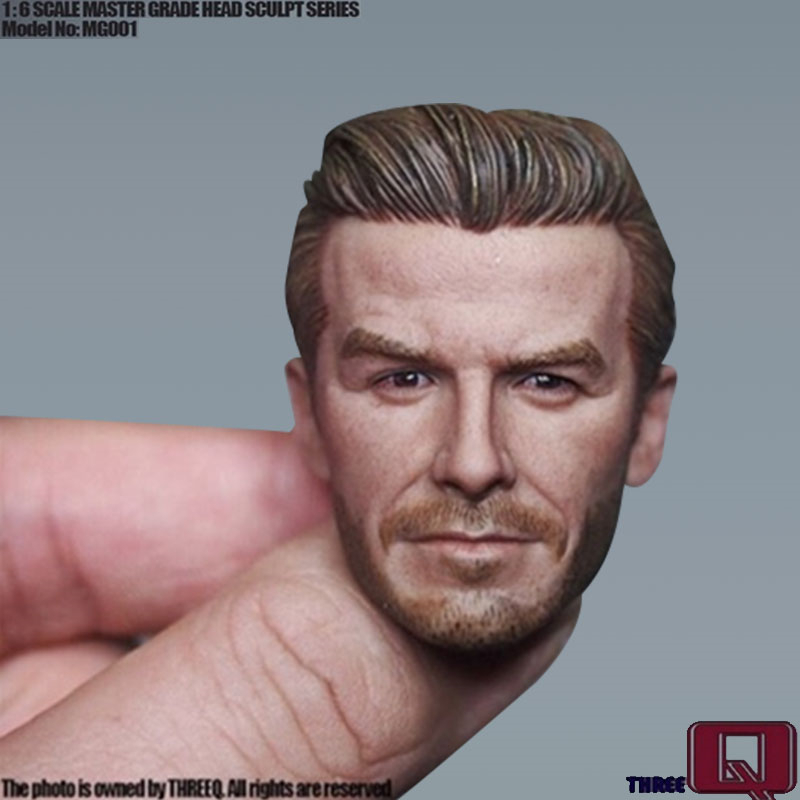 1/6兵人头雕 MG001 小贝头雕 足球明星 大卫贝克汉姆 中年版现货
