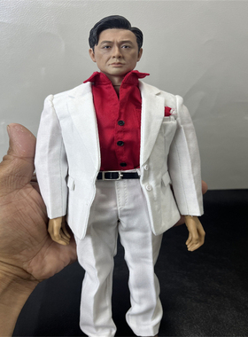 现货 1/6 潮流兵人 自d 卖鱼老大 高启强 强哥 白色西装 12寸模型