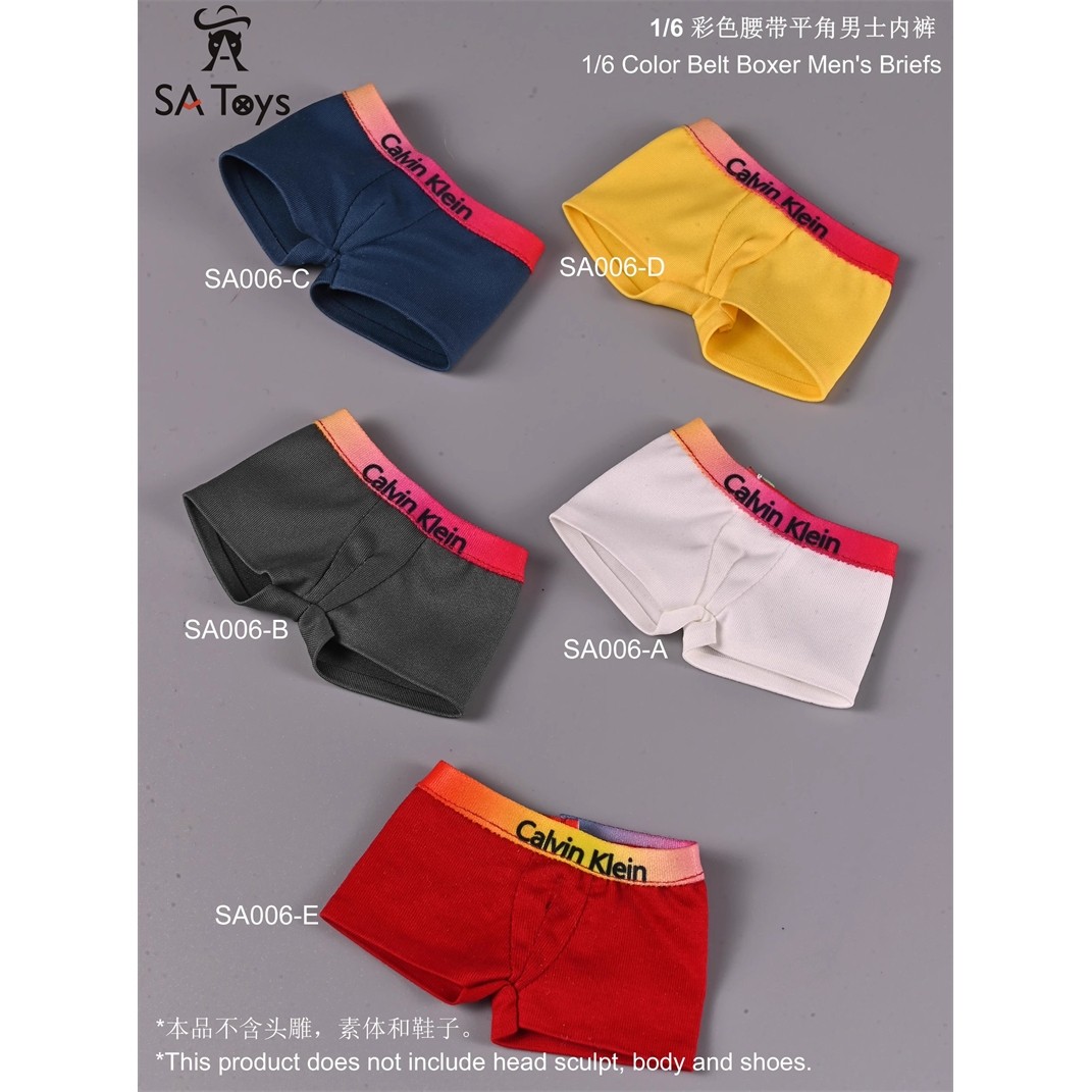 现货 SA Toys 1/6 SA006 彩色腰带平角裤 内裤 衣服适合包胶素体