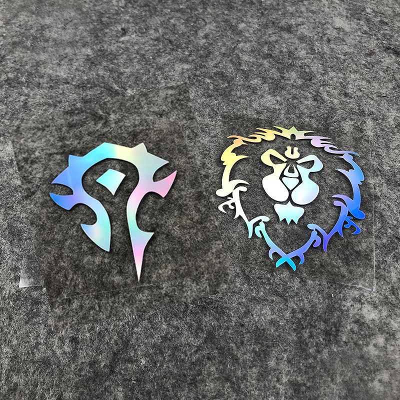暴雪游戏魔兽世界部落联盟标志贴纸汽车电动车电脑 防水防晒镭射