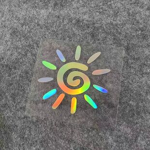 10CM 潮流反光 饰创意个性 太阳划痕汽车身贴纸防水可爱搞笑卡通装