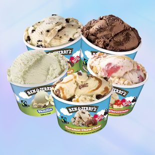 6杯英国进口ben&jerry s本杰瑞冰淇淋巧克力布朗尼冰激凌 包邮