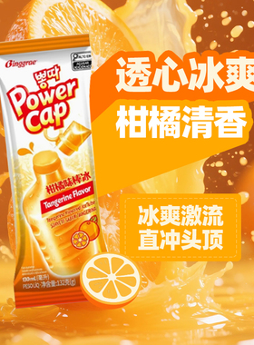 【3支】韩国进口宾格瑞柑橘味棒冰吸吸冰雪糕淇淋冰棒冷饮132g/支