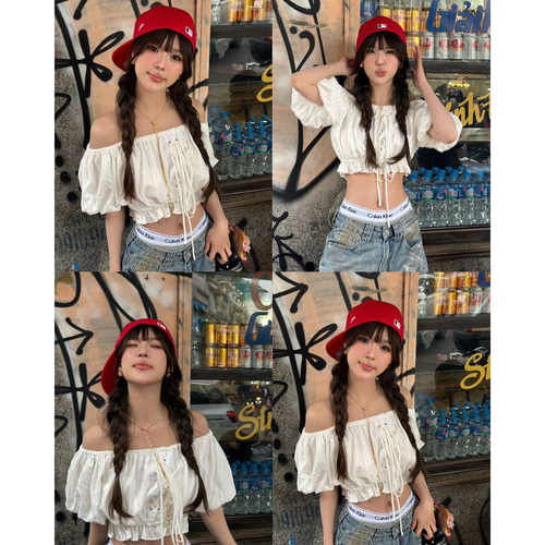 NANA代购【garm】一字肩吊带