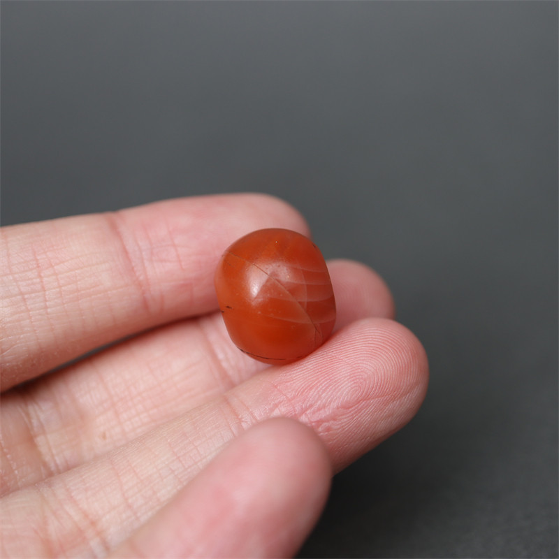 老〓藏传包老明代老南红玛瑙藏区老南红古珠珠子星月配珠吊坠