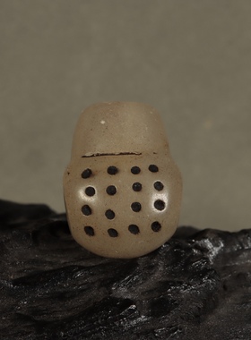 藏族用手工老地方玉佛头三通佛珠手串配饰男女挂件吊坠藏式