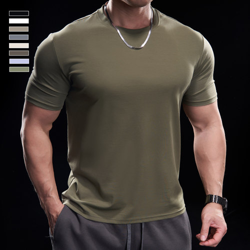 霸道肌肉短袖男常规健身衣