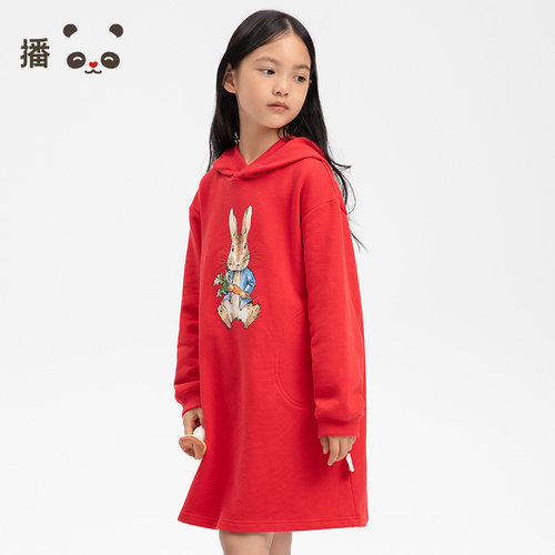播童装比得兔联名精梳全棉连衣裙