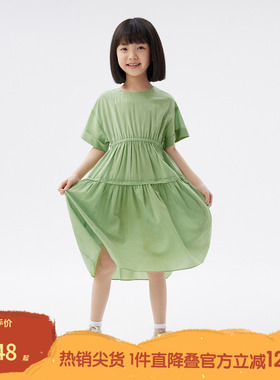 播broadcute童装没有冰淇淋的夏天春夏女童短袖棉连衣裙KGQ2L311