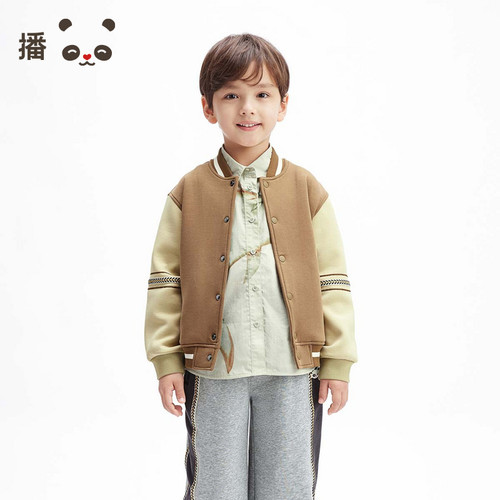 播 broadcute童装儿童棒球服外套男童撞色短夹克外套帅气百搭春秋