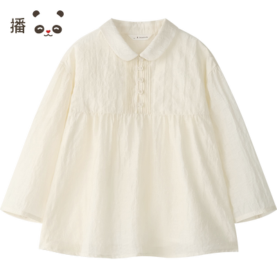 播broadcute童装2024早秋新款女童衬衫休闲可爱上衣KER3CD0032