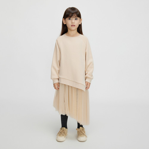 broadcute童装连衣裙女童拼接