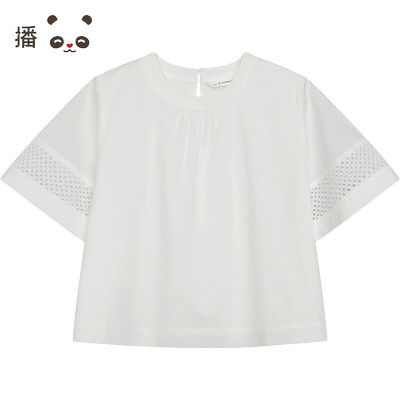时尚挺括百搭基础款短袖花式上衣