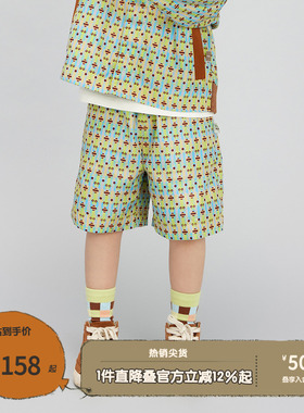 播broadcute童装裤子秋季新款男童女童松紧腰身口袋装饰KEQ3K651