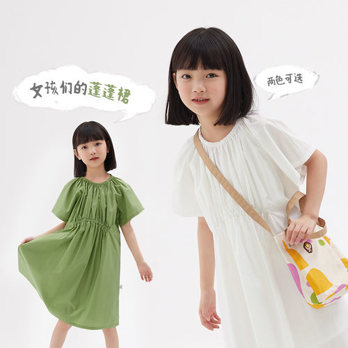 播童装女童套头薄天丝棉连衣裙