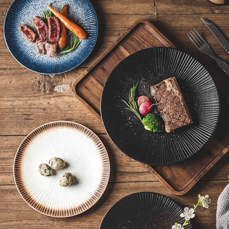 高级感陶瓷西餐专用餐盘牛排盘子高颜值餐厅家用特色菜盘平盘饭盘