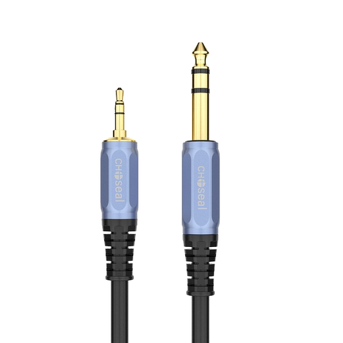 秋叶原3.5转6.5大三芯线立体声电脑功放调音台音响音频线吉他连接