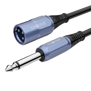 秋叶原6.5转卡农音频线麦克风大二芯卡侬公母话筒头调音台连接线