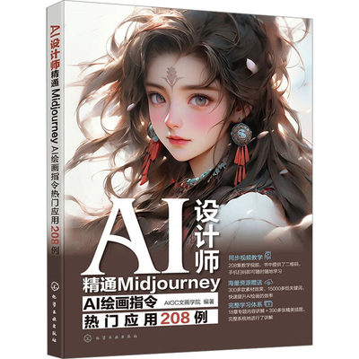 AI设计师 精通Midjourney AI绘画指令热门应用208例 AIGC文画学院 编 图形图像/多媒体（新）专业科技 新华书店正版图书籍