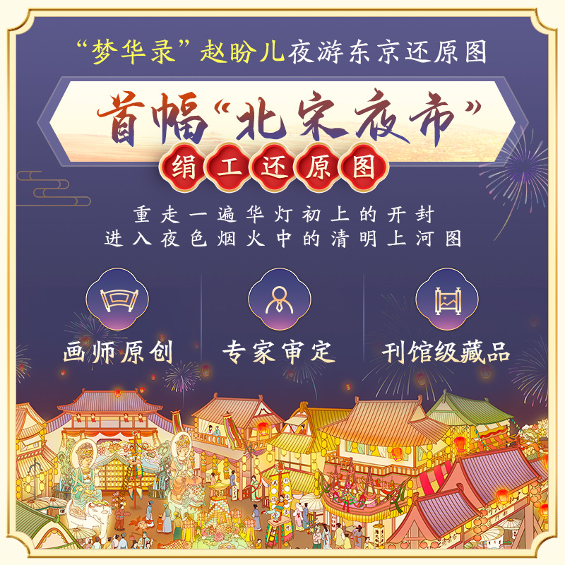 东京梦华录拼图1000片成年人减压解闷益智 州桥夜市 梦华录刘亦菲同款星汉灿烂艺术装裱礼物古风玩具高难度