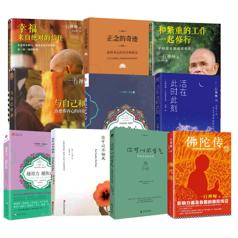 一行禅师 10册  当世禅宗大德一行禅师专为职场人士而写的修行书 跟随一行禅师的脚步 和繁重的工作一起修行 平和喜乐地成就事业