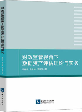 财政监管视角下数据资产评估理论与实务 于艳芳,孟永峰,贾国军 著 金融投资经管、励志 新华书店正版图书籍 知识产权出版社